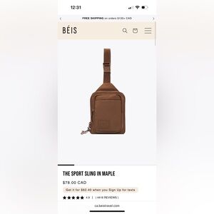BEIS Maple Brown Belt Bag